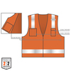 Glowear By Ergodyne S Orange Economy Surveyors Vest Class 2 - Single Size 8249Z-S